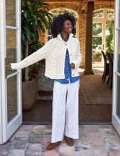 Load image into Gallery viewer, Frank &amp; Eileen Mini Cotswolds Cropped Cable Knit Cardigan | Ivory