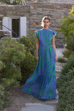 Load image into Gallery viewer, Oliphant Mock Neck Flutter Maxi | Thistle Green