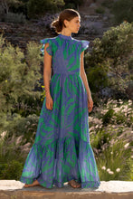 Load image into Gallery viewer, Oliphant Mock Neck Flutter Maxi | Thistle Green