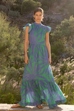 Load image into Gallery viewer, Oliphant Mock Neck Flutter Maxi | Thistle Green