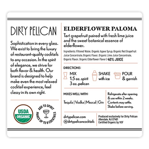 Dirty Pelican Elderflower Skinny Paloma Mix