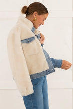 Load image into Gallery viewer, Scout Shearling Denim Jacket | Cream