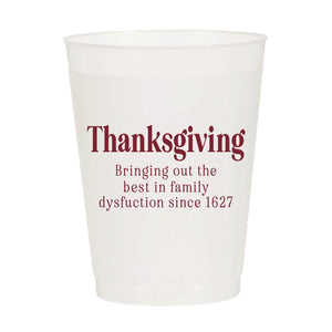 Thanksgiving Family Dysfunction Roadie Cups | Set Of 10