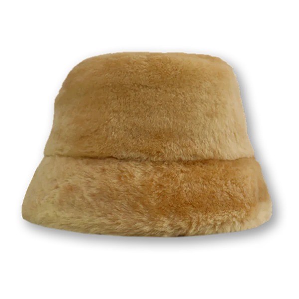 Shearling Bucket Hat | Camel