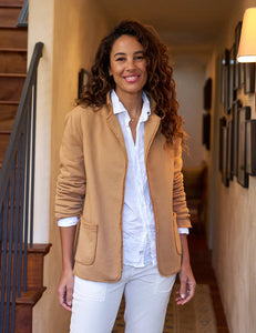 Frank & Eileen Dublin Sweatshirt Blazer | Camel