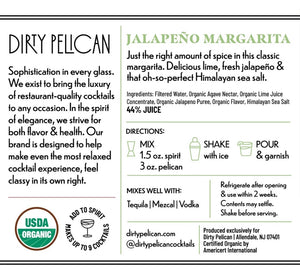 Dirty Pelican Skinny Jalapeño Margarita Mix