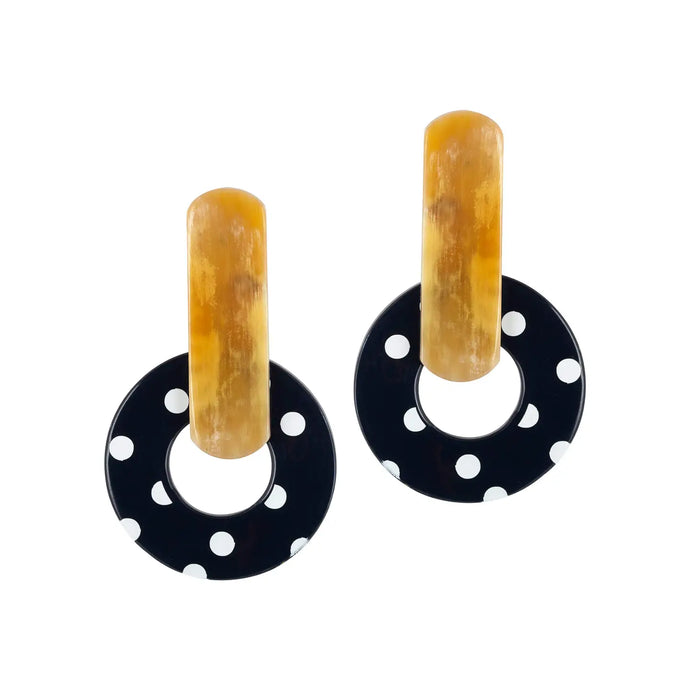 Polka Dot Horn Earrings