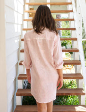 Load image into Gallery viewer, Frank &amp; Eileen Mary Shirtdress | Classic Linen Pink Stripe