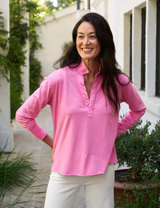 Frank & Eileen Patrick Popover Henley | Pink Lemonade