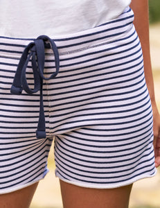 Frank & Eileen Pearl Favorite Sweatshorts | Navy French Stripe