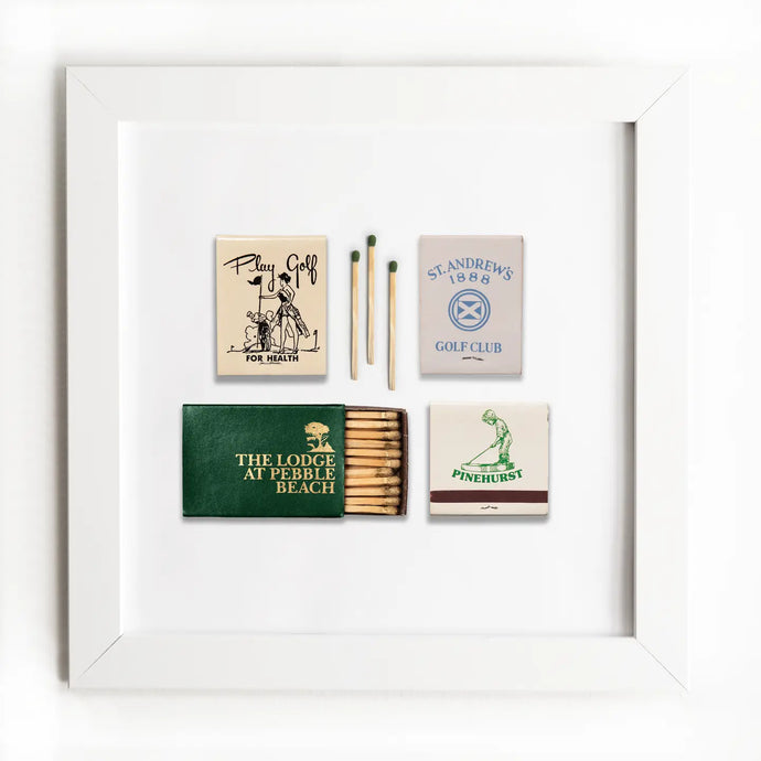 Golf Matchbox Collage Framed Print