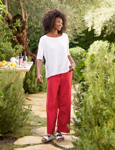 Frank & Eileen Wexford Wide Leg Pant | Double Decker Red