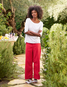 Frank & Eileen Wexford Wide Leg Pant | Double Decker Red