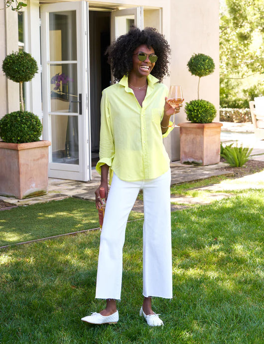 Frank & Eileen | Eileen Relaxed Button Up Chartreuse