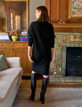 Load image into Gallery viewer, Frank &amp; Eileen Izzie Funnel Neck Sweatshirt Party Dress | Black