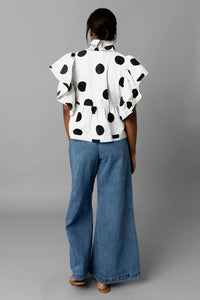 Hope For Flowers Pintucked Blouse | Irregular Dots