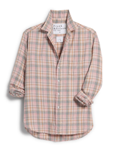 Load image into Gallery viewer, Frank &amp; Eileen | Eileen Relaxed Button Up Pink And Grey Melange Plaid Flannel