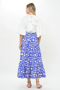 Oliphant Button Front Skirt | Eclipse Blue