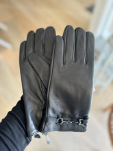 Load image into Gallery viewer, Horsebit Leather Gloves | Black &amp; Burgundy