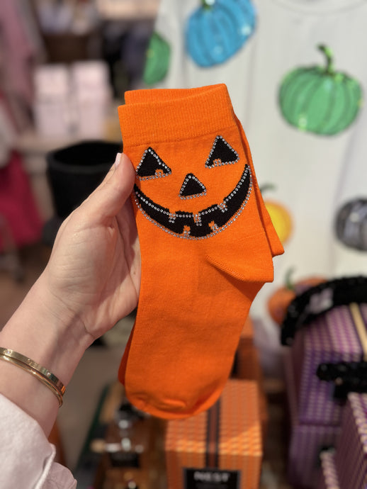 Queen Of Sparkles Jack-O-Lantern Halloween Socks