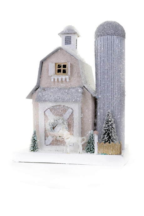 Sparkly Christmas Village Barn