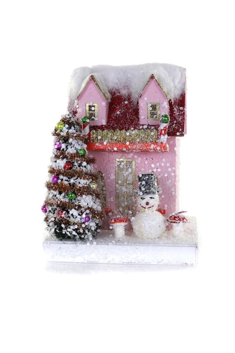 Snowman Cottage Christmas Village House