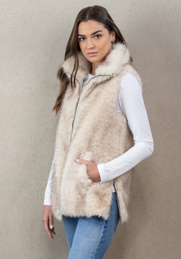 Vintage Cream Fur Vest