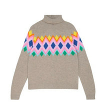 Load image into Gallery viewer, Jumper1234 Bright Fair Isle Cashmere Turtleneck