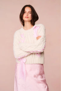 LOVESHACKFANCY Parsons Pullover Sweater | Icy Blush