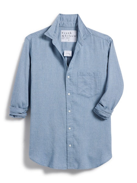 Frank & Eileen Joedy Boyfriend Button Up | Blue Herringbone Flannel