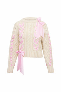 LOVESHACKFANCY Parsons Pullover Sweater | Icy Blush