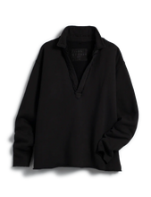 Load image into Gallery viewer, Frank &amp; Eileen Patrick Popover Henley Triple Fleece | Black