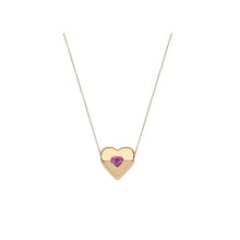 Load image into Gallery viewer, Jane Win LOVE Happy Heart Pink Tourmaline Necklace