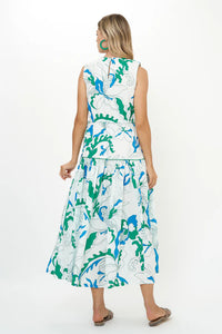 Oliphant Sleeveless Piped Maxi | Orchid Green