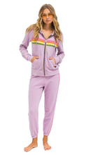 Load image into Gallery viewer, Aviator Nation 5 Stripe Sweatpants | Mauve Green &amp; Pink