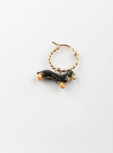 Load image into Gallery viewer, Nach France Hand Painted Mini Dacshund Earrings