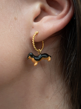 Load image into Gallery viewer, Nach France Hand Painted Mini Dacshund Earrings