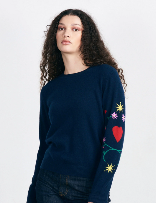 Jumper1234 Folklore Cashmere Crew Sweater | Navy