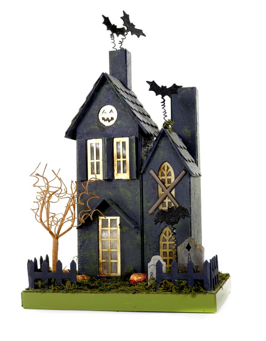 Haunted Halloween Jack-O-Lantern Village House