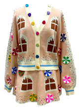 Load image into Gallery viewer, Queen Of Sparkles Gingerbread House Cardigan