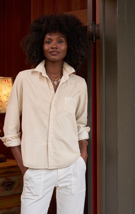 Frank & Eileen | Eileen Relaxed Button Up Italian Corduroy Vintage White