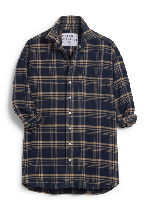 Frank & Eileen Shirley | Navy & Gold Plaid