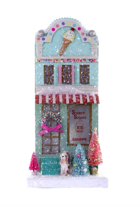 Ice Cream Shoppe Christmas Village House