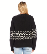 Load image into Gallery viewer, Karen Kane Jacquard Fair Isle Cardigan | Black &amp; White