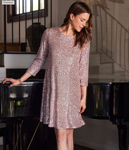 Karen Kane Sequin Swing Dress | Pink