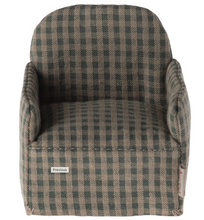 Load image into Gallery viewer, Maileg Chair, Mouse - Green checker