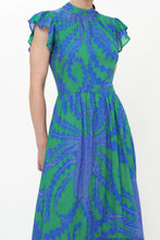 Load image into Gallery viewer, Oliphant Mock Neck Flutter Maxi | Thistle Green