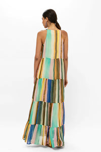 Oliphant Long Tiered Tassel Dress | Zanzibar Multi Lurex