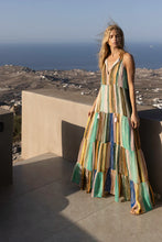 Load image into Gallery viewer, Oliphant Long Tiered Tassel Dress | Zanzibar Multi Lurex