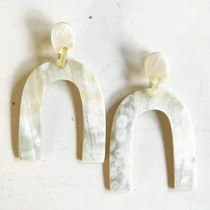 Horn Horseshoe Earrings